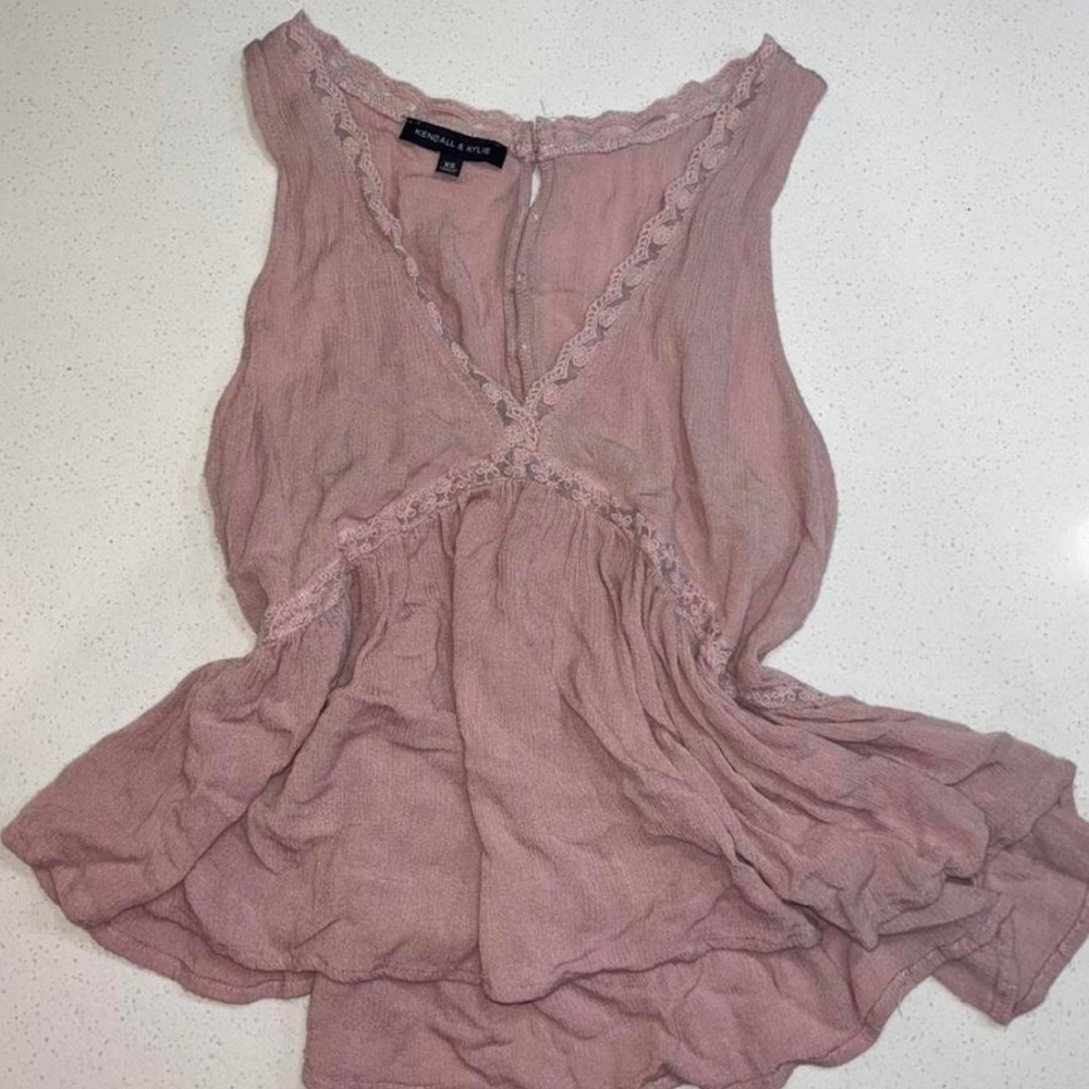 Boho pink top
